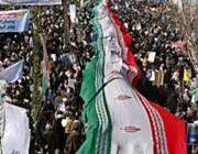 millions of iranians rally to mark islamic revolution victory
