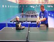 tennis playing toddler with amazing ping-pong skills
