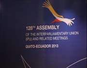the inter-parliamentary union (ipu) assembly in quito