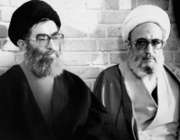 آیت الله مهدوی کنی در کنار رهبر انقلاب