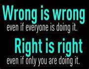 right and wrong