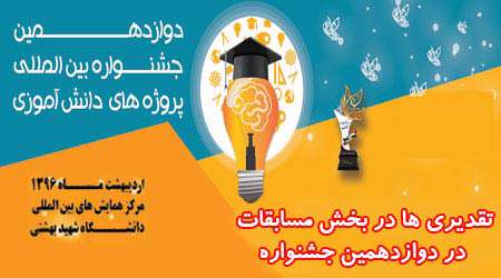 تقدیری ها در بخش مسابقات دوازدهمین جشنواره پروژه های دانش آموزی تبیانتقدیری ها در بخش مسابقات دوازدهمین جشنواره پروژه های دانش آموزی تبیان