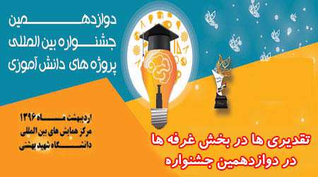 تقدیری ها در بخش غرفه های دوازدهمین جشنواره پروژه های دانش آموزی تبیان