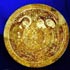 Gold Plated Plate with Miniature Painting Designs, Kashan (7th AH), Abgineh Museum