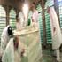 the ceremony of cleaning insiide the imam rezas shrine
