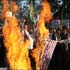 une manifestation à téhéran contre le projet de brûler le coran,