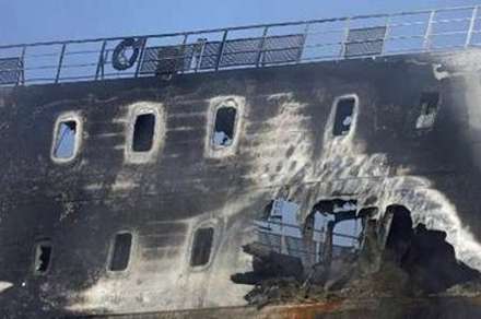 آتش گرفتن کشتي ليسکو گلوريا در درياي بالتيک