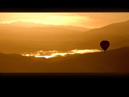 بالني در غروب خورشيد