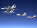 آرايش هوايي چهار جنگنده f-15 (ايگل)