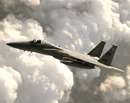 جنگنده f-15  برفراز ابرها