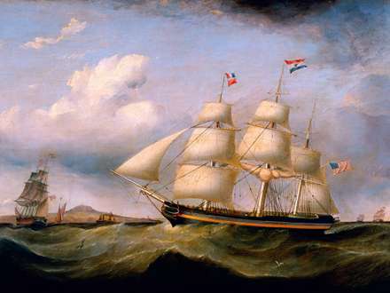 نقاشي قايق بادبادباني