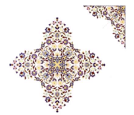 ترنجي نزديک به نقوش فرش
