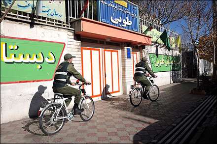 پليس دوچرخه سوار در تبريز