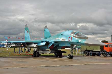 تصوير زيبا ازجنگنده سوخوي 34 با تسليحات کامل