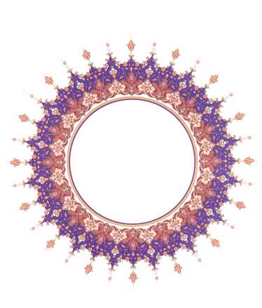 شمسه اي با رنگهاي گرم