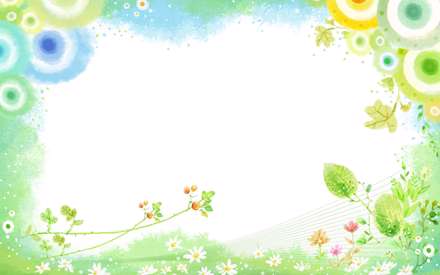 نقاشي ديجيتالي از برگها و گلهاي زيبا