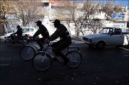 پليس دوچرخه سوار در تبريز