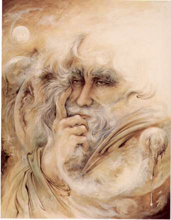 تابلو مينياتور،اثر محمود فرشچيان به نام در راه ملکوت