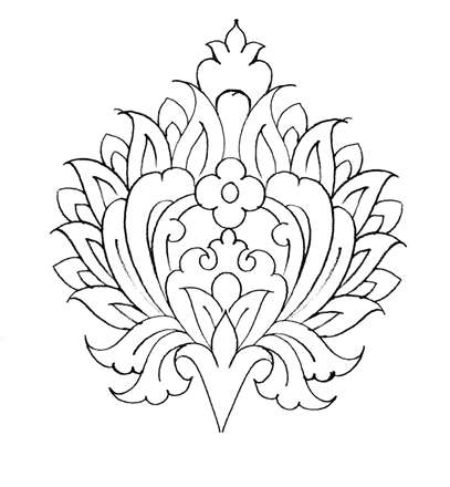 غنچه اي با يک گل شاه عباسي