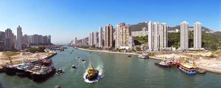 تصاوير شهري بندري مدرن براي دو مانيتور