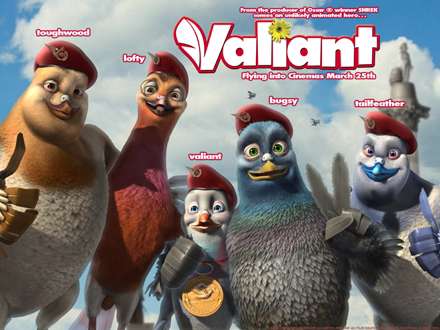 تصوير نقشهاي (کاراکتر) کارتون واليانت (Valiant) همراه با اسم