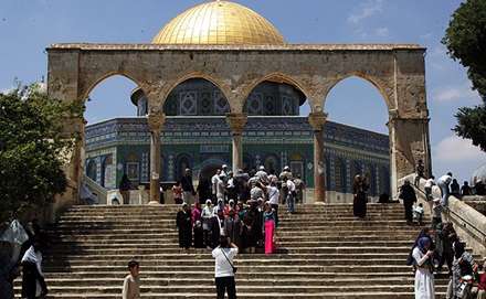 مزين شدن قبة الصخره به فرش هاي جديد