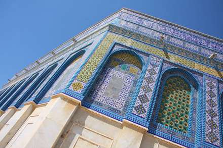 نمایی از دیوار قبة الصخره