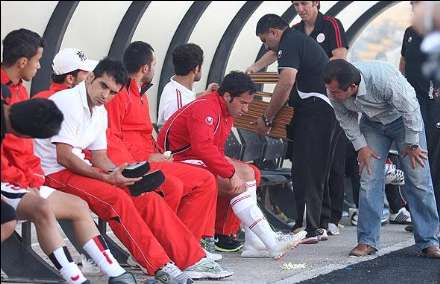 دیدار تیم های فوتبال پرسپولیس و سیاه جامگان مشهد