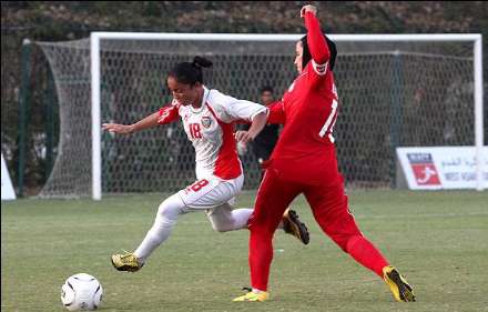 دیدار تیم های فوتبال بانوان ایران و امارات