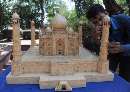 ساخت سازه تاج محل هند از چوب کبریت