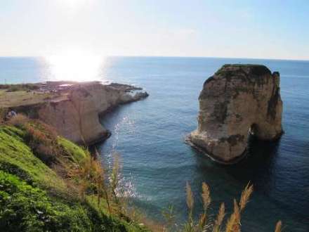 صخره زیبای «روشه» در بیروت