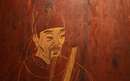 نقاشی یک مرد روی دیوار چوبی در چین