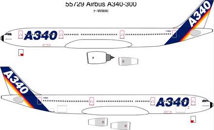 نقاشی هواپیمای ایرباس(Airbus) A340-300