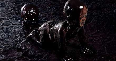 نقاشی دیجیتالی کودکی آغشته به نفت