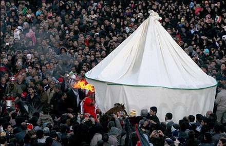 برگزاری مراسم عزاداری روز عاشورا در شهر تفت