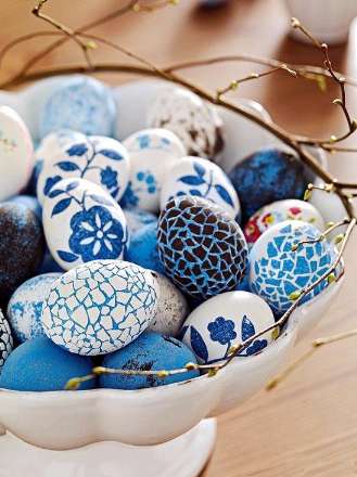 طرح هایی زیبا از تخم مرغ های رنگ شده