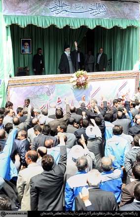 دیدار مقام معظم رهبری با جمعی از کارگران