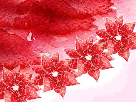 نقاشي گلهاي قرمز