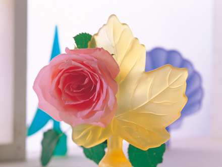 نمايي از گل رز صورتي