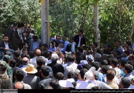 حضور رهبر انقلاب در مناطق زلزله‌زده آذربایجان شرقی