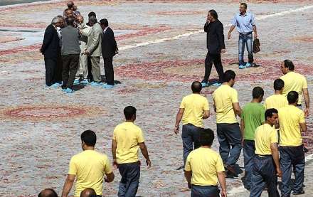 رونمایی از سومین فرش بزرگ دنیا