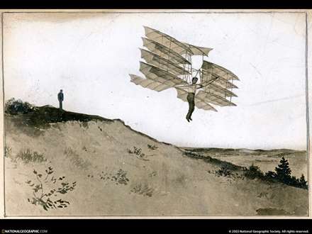 نقاشي از اولين بال هاي مصنوعي