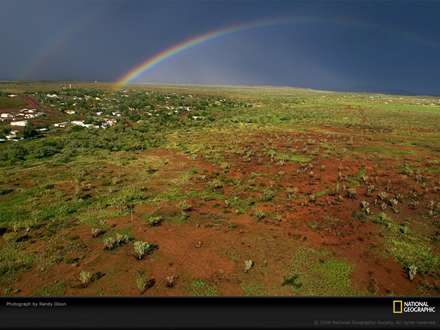 رنگین کمان در دشت