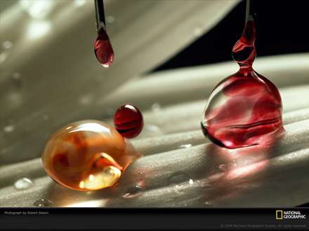 قطره های زیبای رنگی