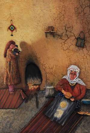 خلق اثر از ترکیب تخم مرغ و خاک