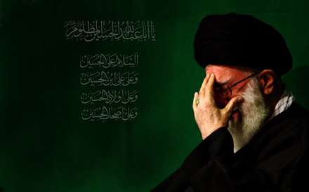پوستر گريه رهبري براي امام حسين عليه السلام