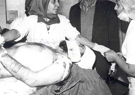 تصوير شهيد محمد مفتح در اتاق عمل