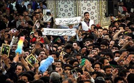 اجتماع زائران حرم رضوی با حضور رهبر معظم انقلاب