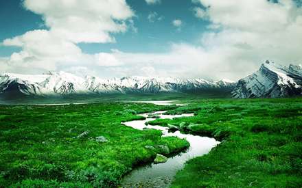 رودی کوچک میان دشت