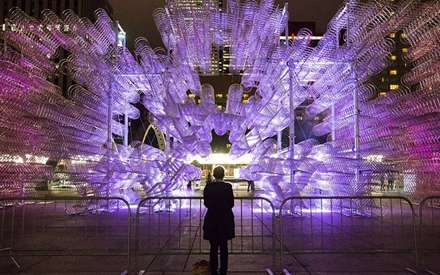 مجسمه ای غول پیکر با استفاده از دوچرخه